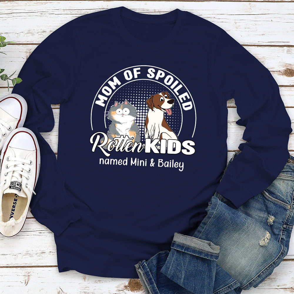 Spoiled Rotten Kids - Customizable Personalized Long Sleeve Pet Lover T-shirt