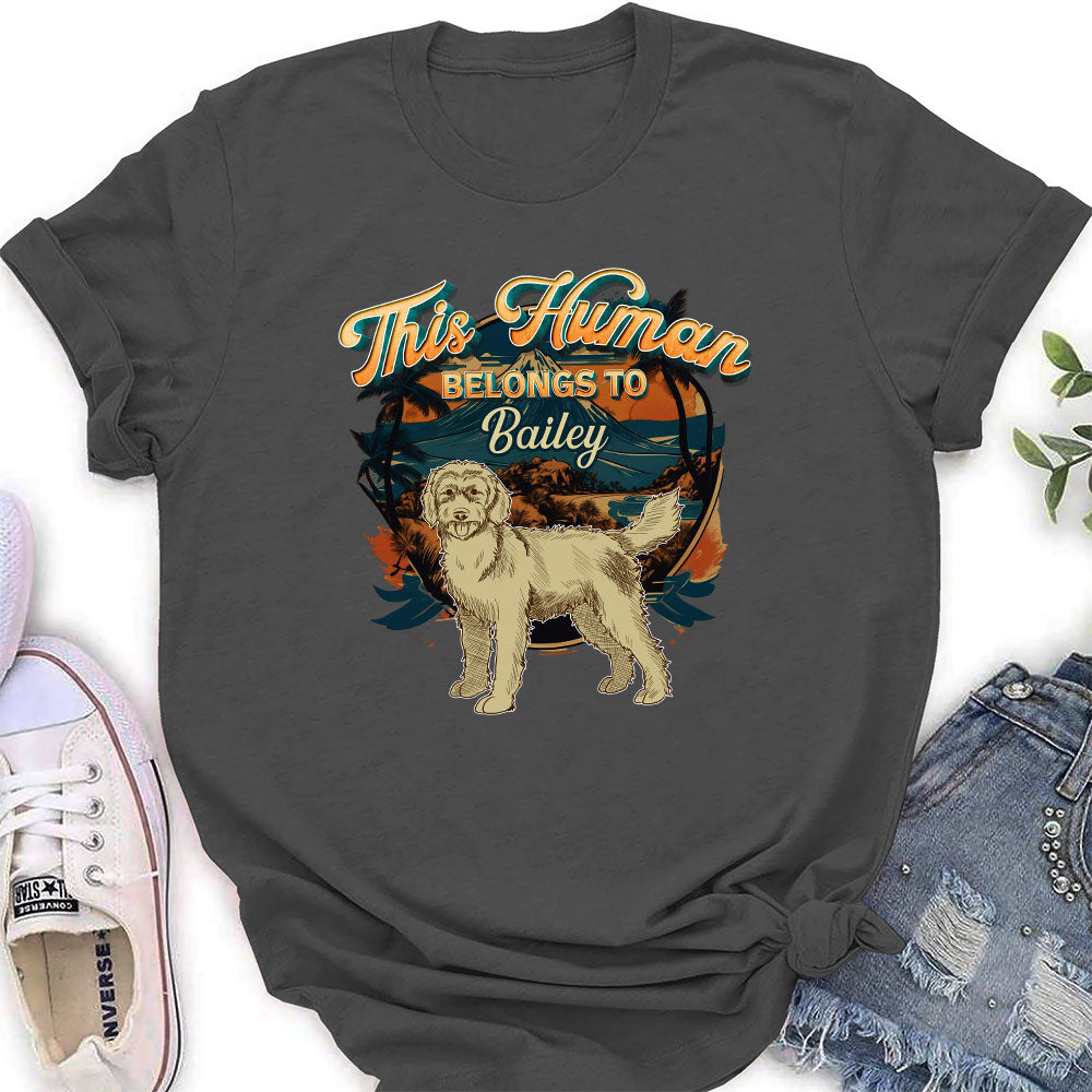 Vintage Personalized Custom Women's Dog - Themed T - shirt for Pet Lovers