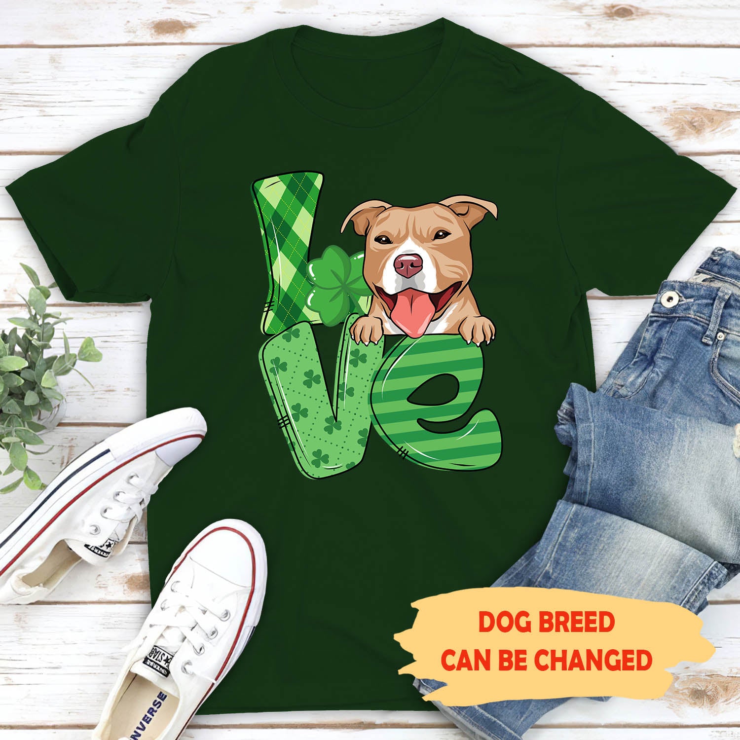 St. Patrick's Day Personalized Unisex T-shirt - Ideal Gift for Dog Lovers