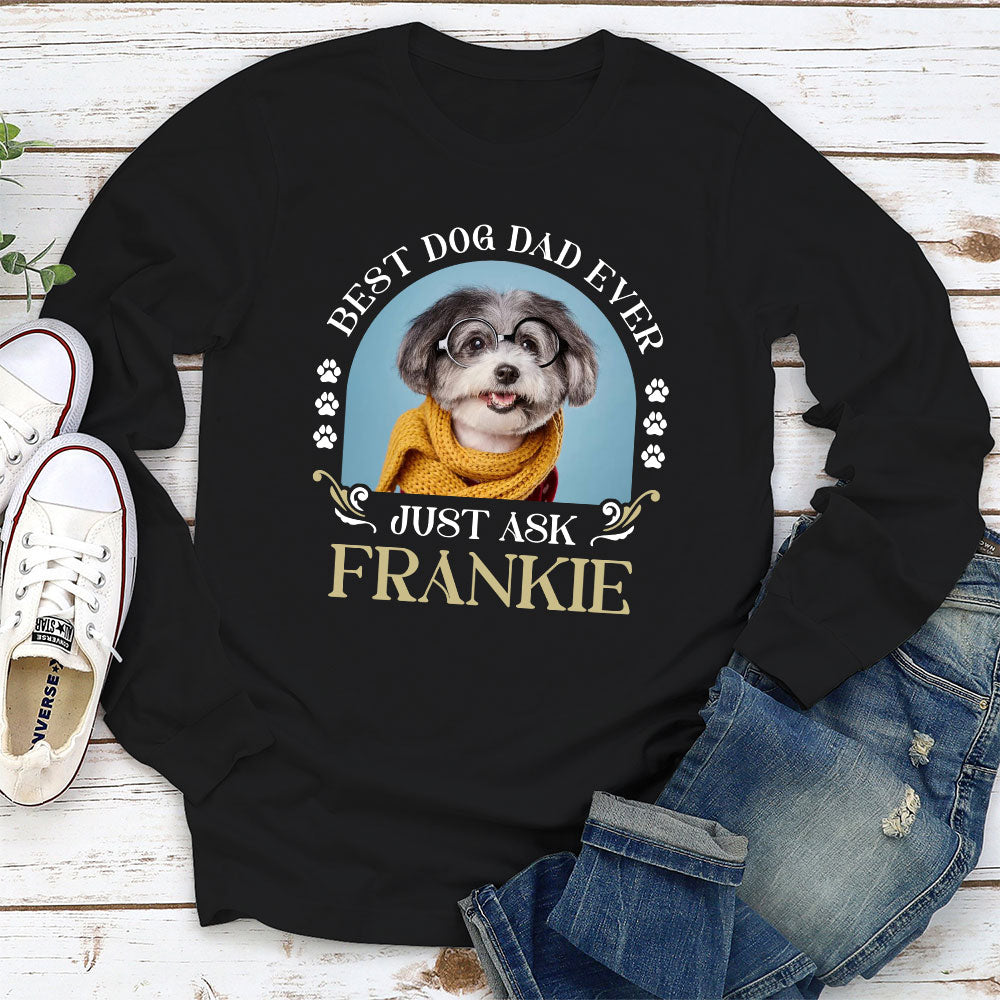 Customizable Long Sleeve T-shirt: Ideal Gift for Dog-Walking Parents