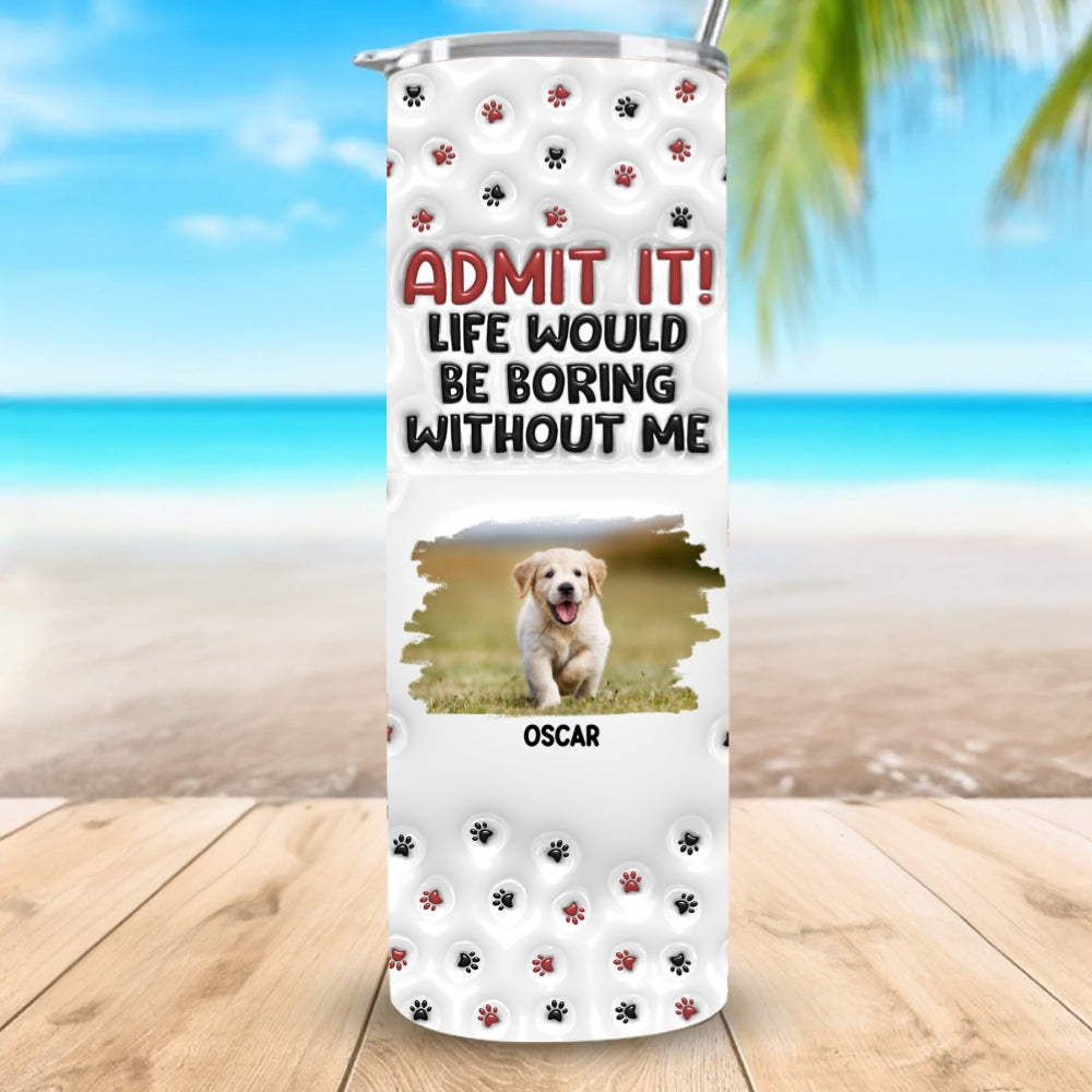 Personalized 3D Inflated Effect Skinny Tumbler - A Perfect Gift for Mom and Loved Ones