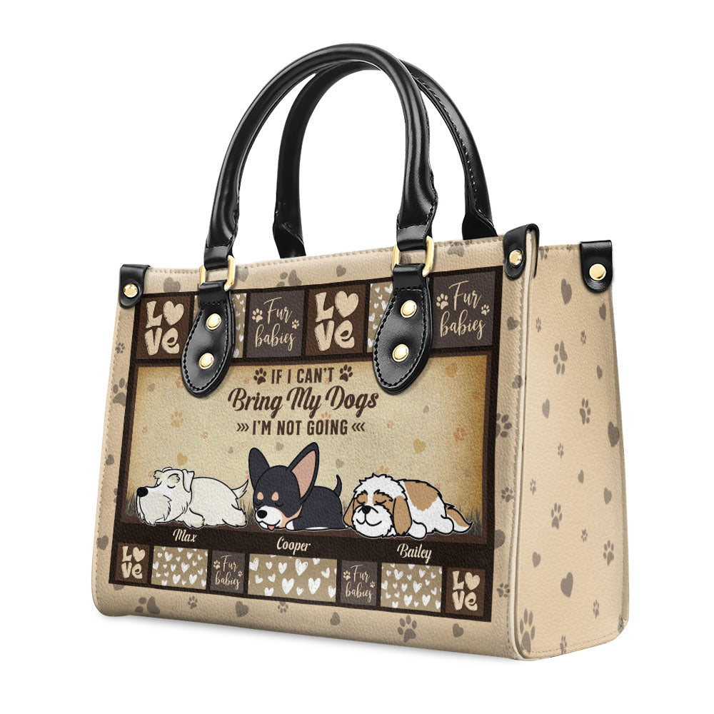 Personalized Custom Leather Dog Lover's Handbag