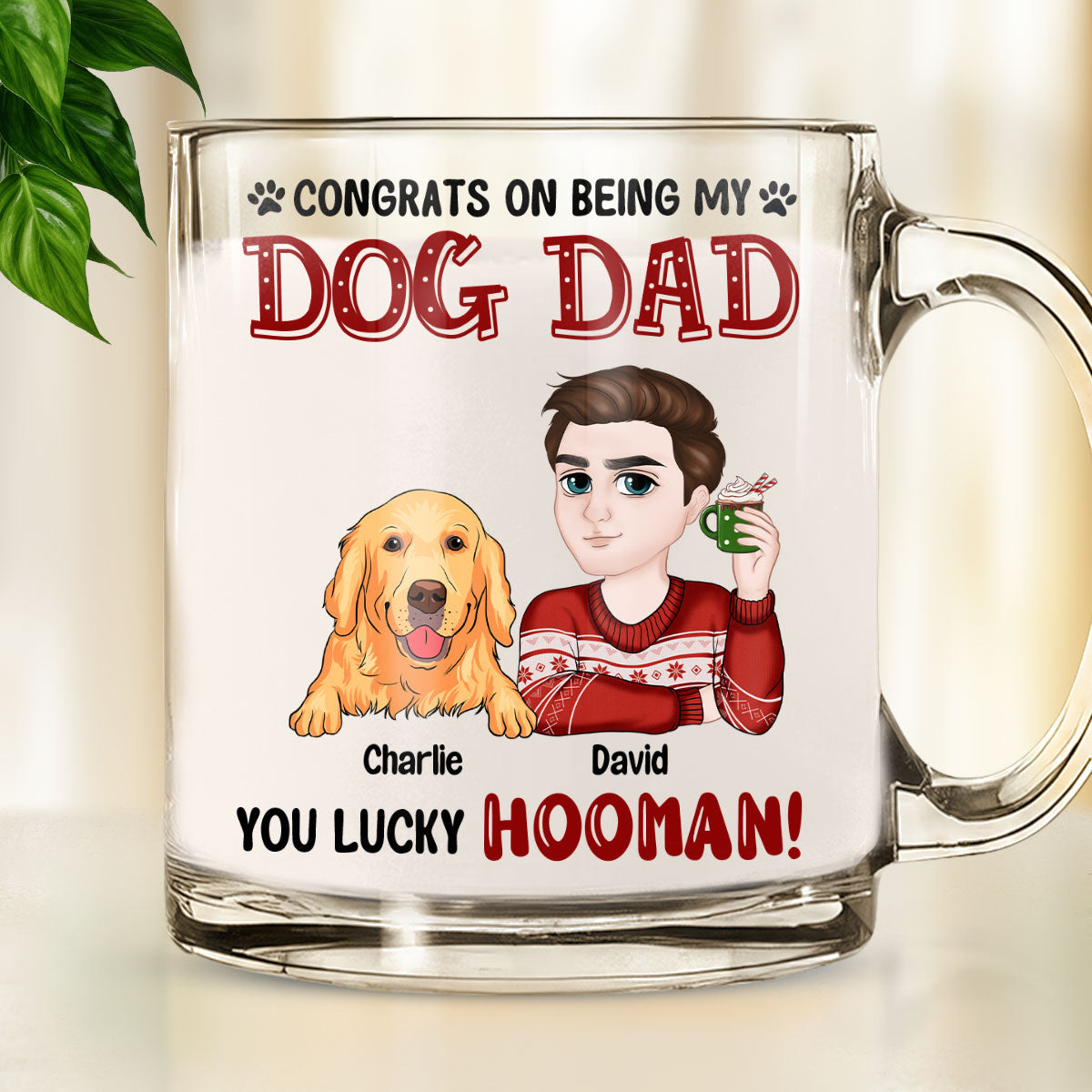 Personalized Custom Glass Mug for Dog Moms and Dads - A Congratulatory Keepsake