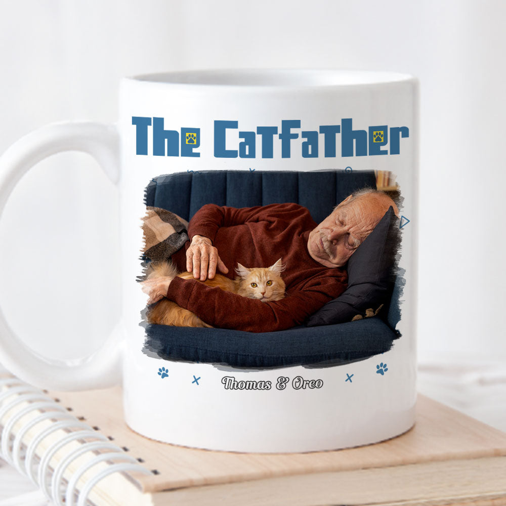 Personalized Catfather Photo Custom Coffee Mug - Ideal for Any Beverage