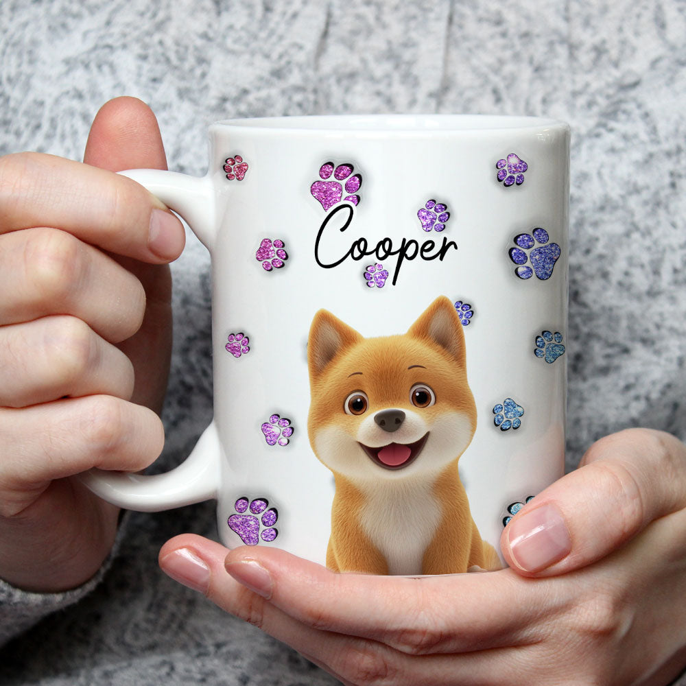 Customizable 3D Inflated Effect Personalized Dog-themed Mug