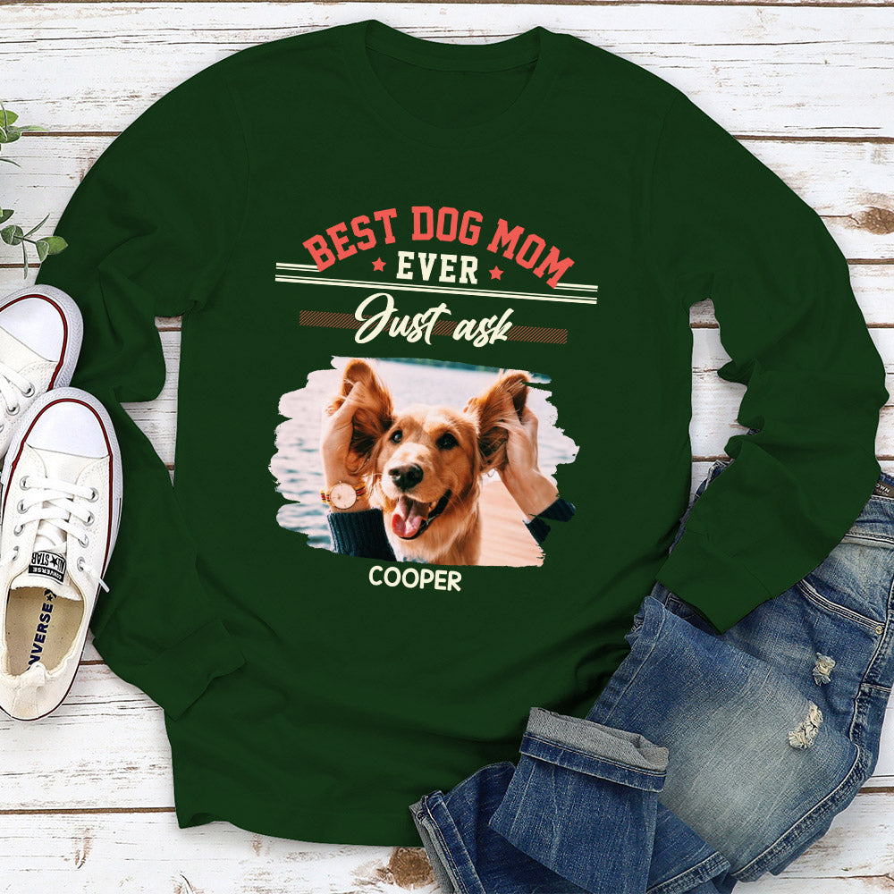 Customizable Long Sleeve Dog Dad T-shirt - Personalized Just Ask