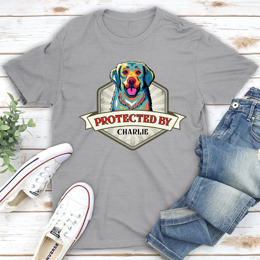 Exclusive Personalized Unisex 'Protected By Dogs' T-Shirt - Ideal Gift for Pet Lovers