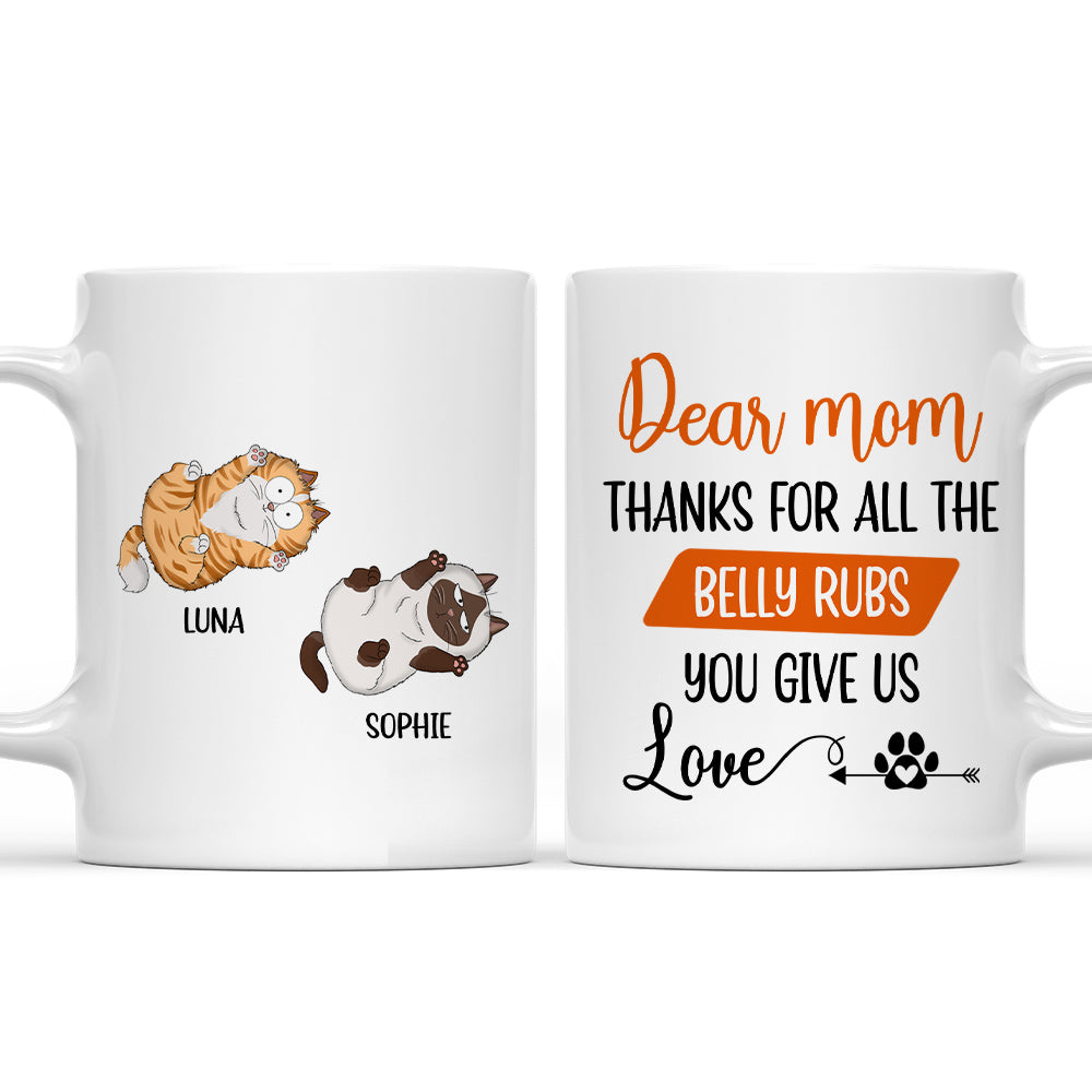 Personalized 'Thanks For All The Belly Rubs' Custom Coffee Mug - Ideal Gift for Pet Lovers