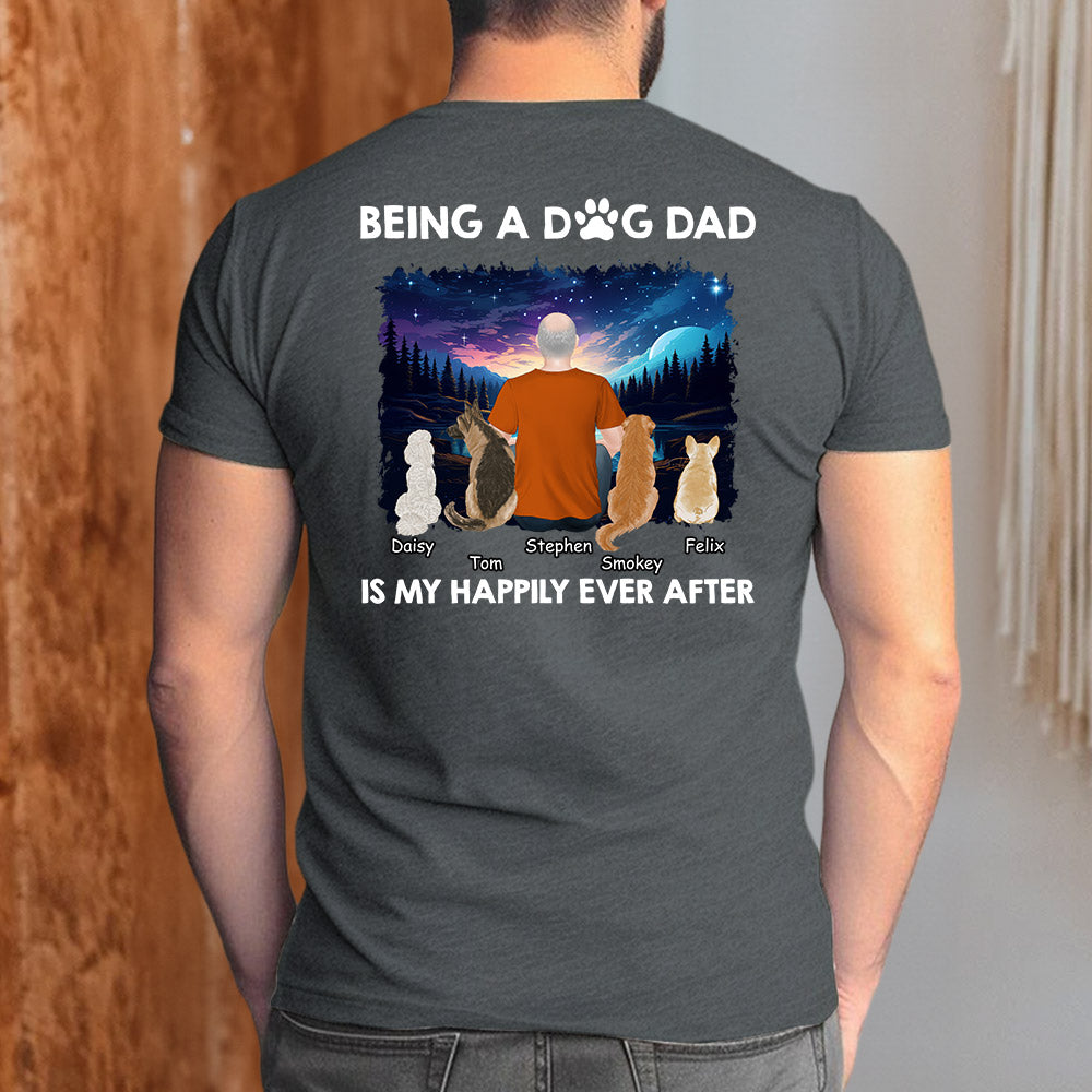 Happy Dad Together - Customizable Unisex Personalized T - shirt for Pet Lovers