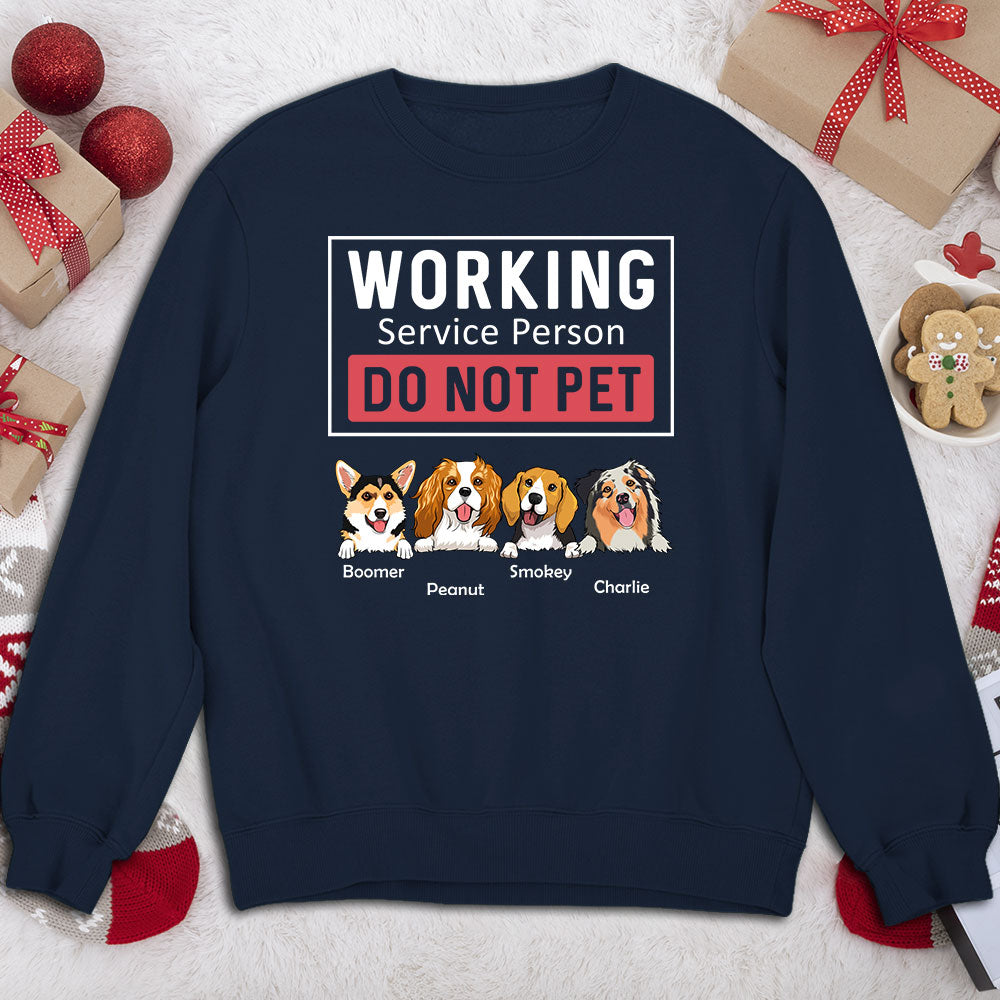 Customizable Working Dog Service Themed Personalized Sweatshirt for Dog Lovers