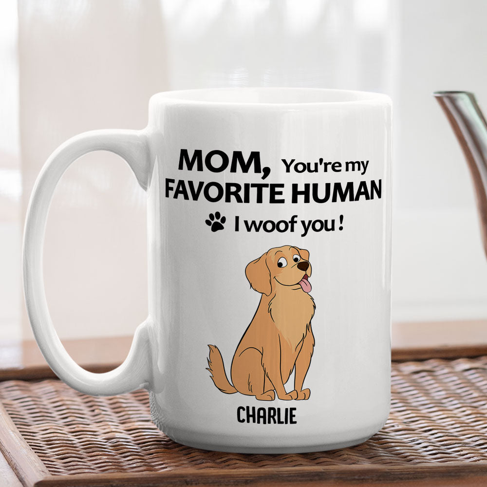 Personalized Custom 'To My Favorite Human 2' Coffee Mug - Ideal Gift for Pet Lovers