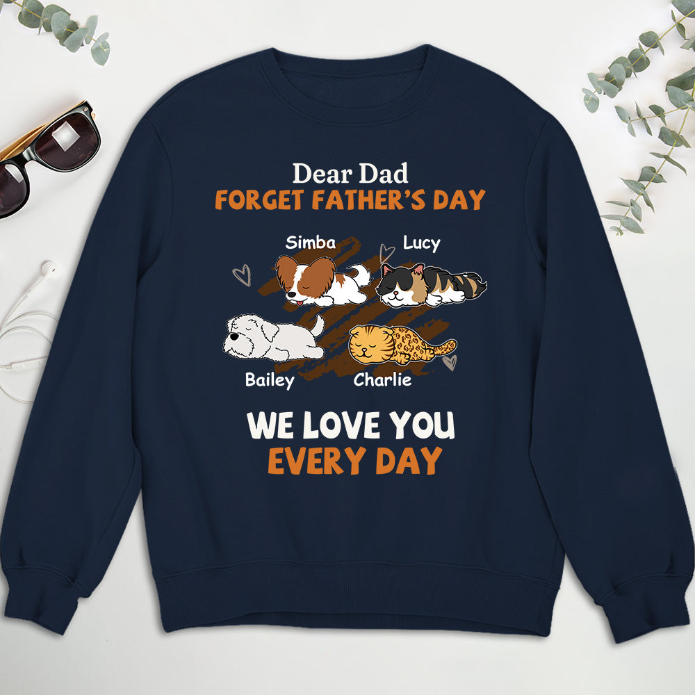 Daily Dad Woof - Personalized Custom Pet Lover's Sweatshirt