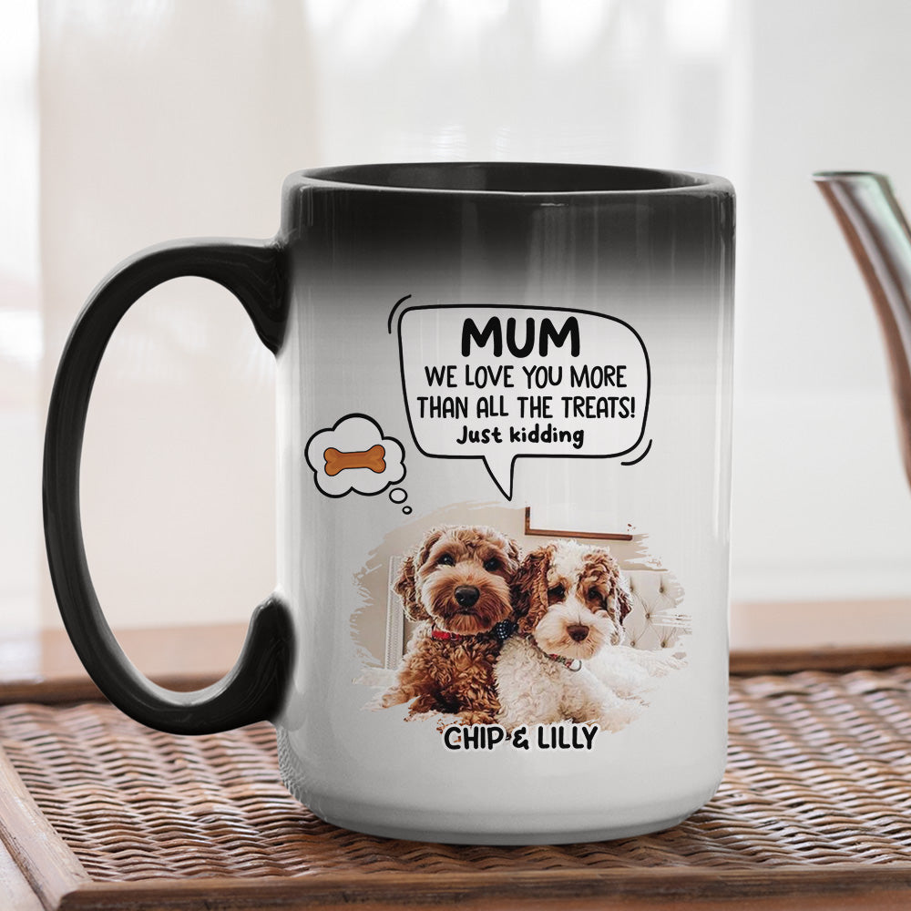 Just Kidding - Personalized Custom Color - Changing Mug: Ideal Gift for Pet Lovers
