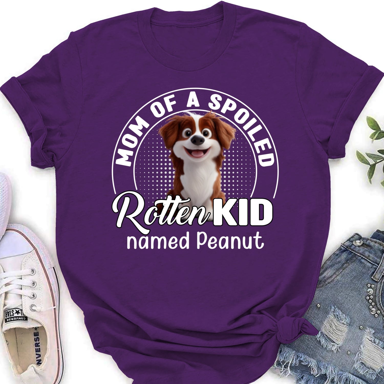 Spoiled Rotten Pet Chibi Cartoon - Customizable Women's Personalized T-shirt