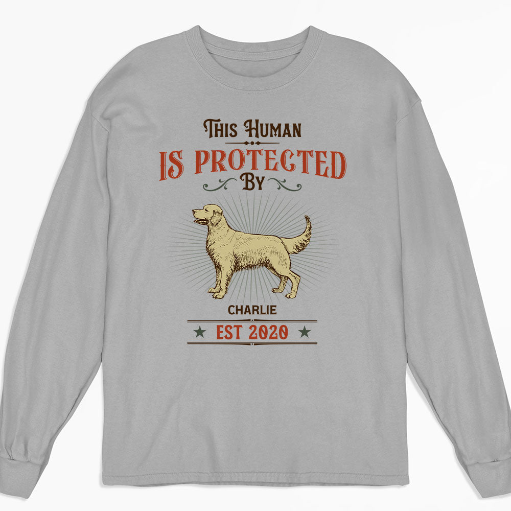 This Human Vintage - Customizable Personalized Long Sleeve T - shirt for Pet Lovers