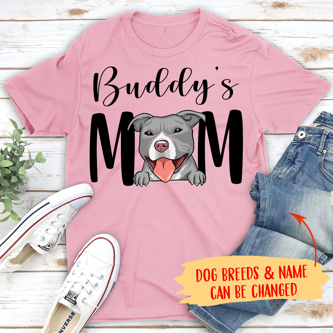 Personalized Custom Unisex Dog Mom/Dad T-shirt - Ideal Gift for Pet Lovers