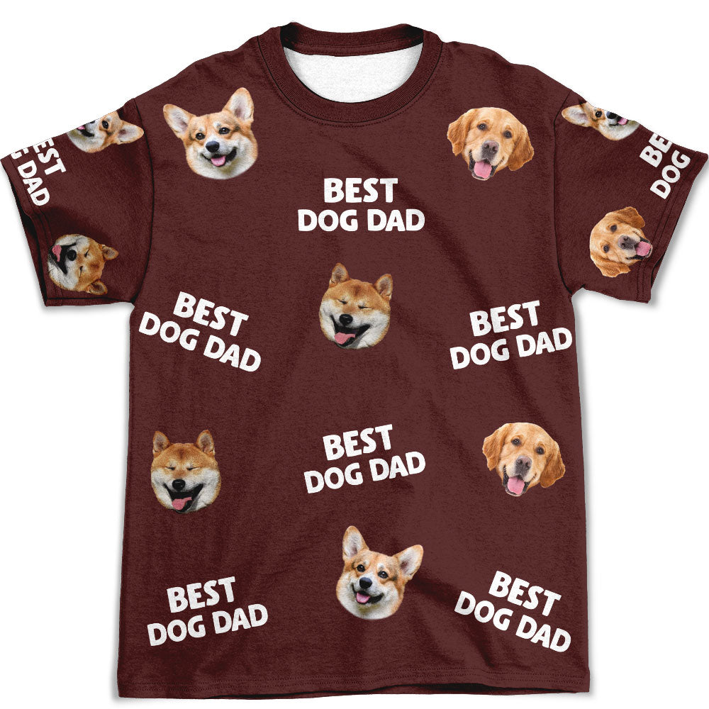 Personalized Best Mom Dad Pet Face All-over-print T-shirt - Ideal Gift
