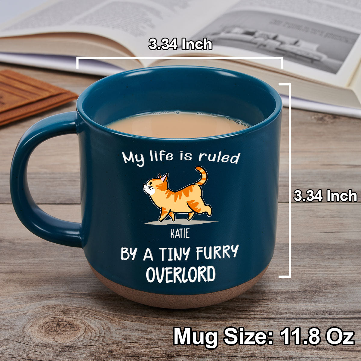 Personalized Custom Ceramic Mug: Ruled By Tiny Furry Overlords
