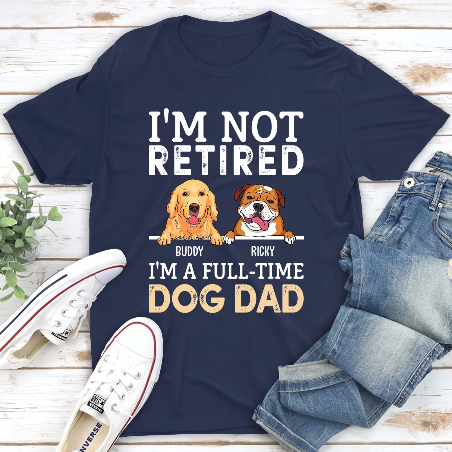 Customizable Premium T-shirt for Devoted Dog Dads
