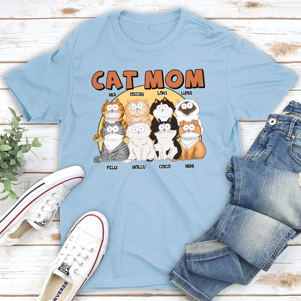 Customizable Cat Mom Circle Unisex T-shirt - Ideal Gift for Pet Lovers