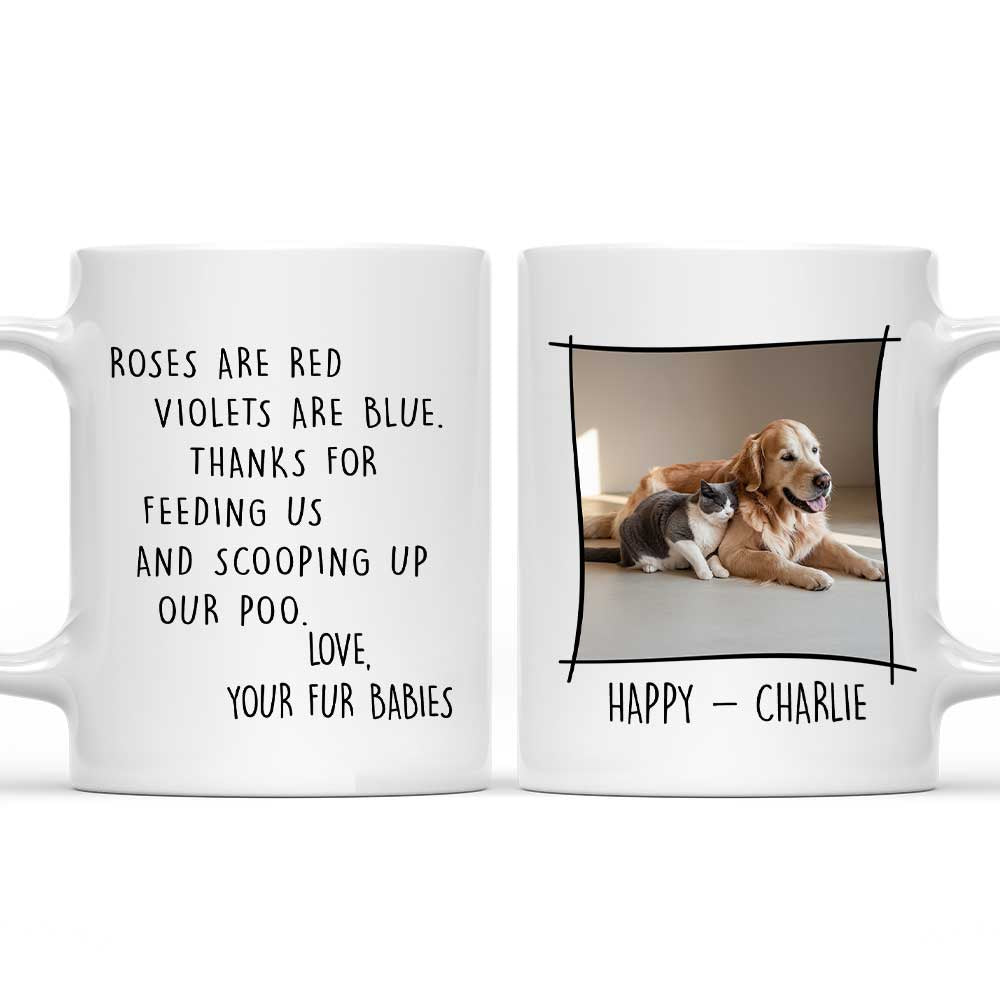 Personalized Thank You For Scooping My Poo Custom Coffee Mug with Photo