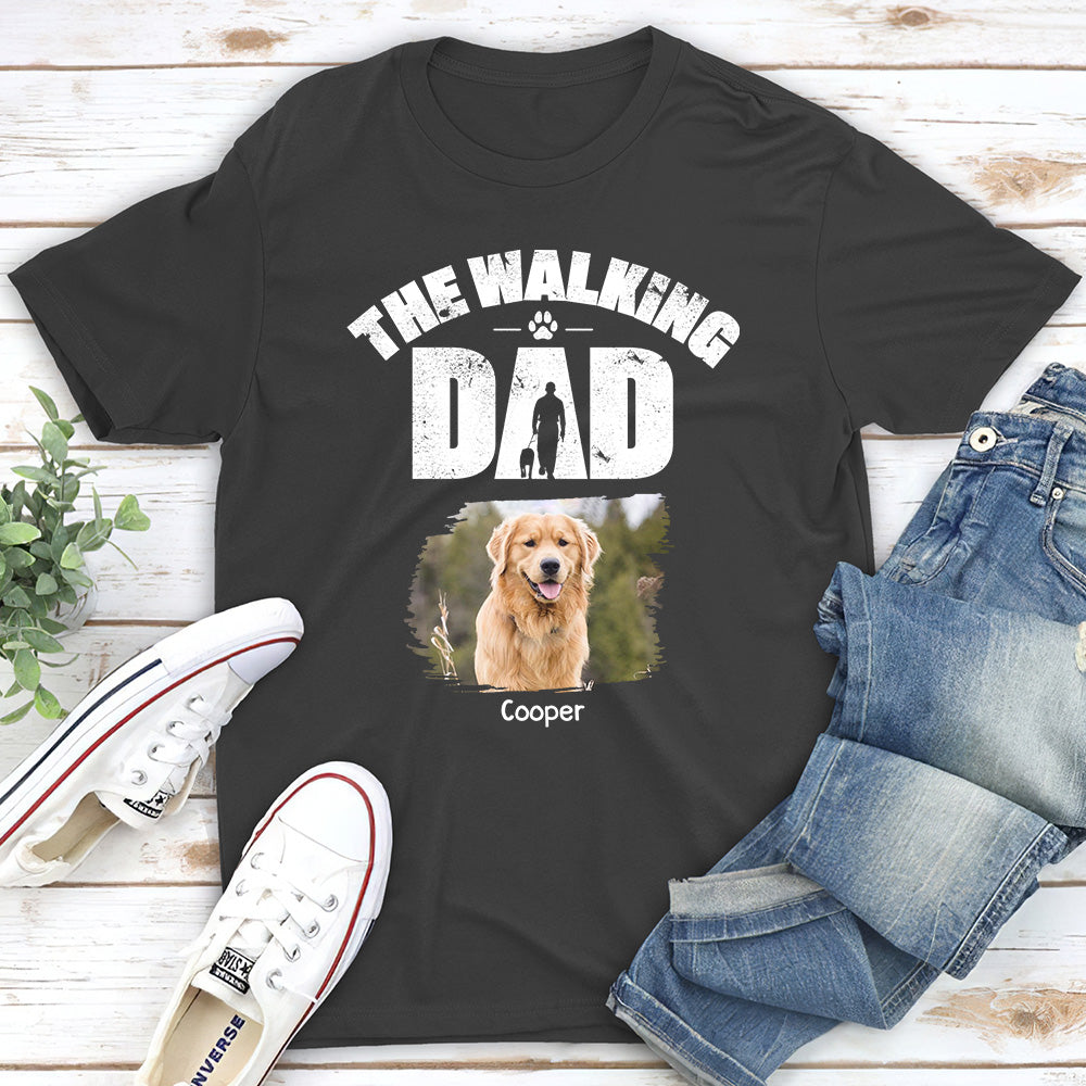Personalized Custom Unisex 'Walking Dog' T-shirt - Ideal Gift for Pet Lovers