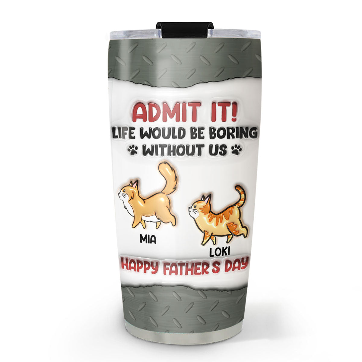 Personalized 3D Inflated Effect Tumbler: A Cat - Lover's Essential
