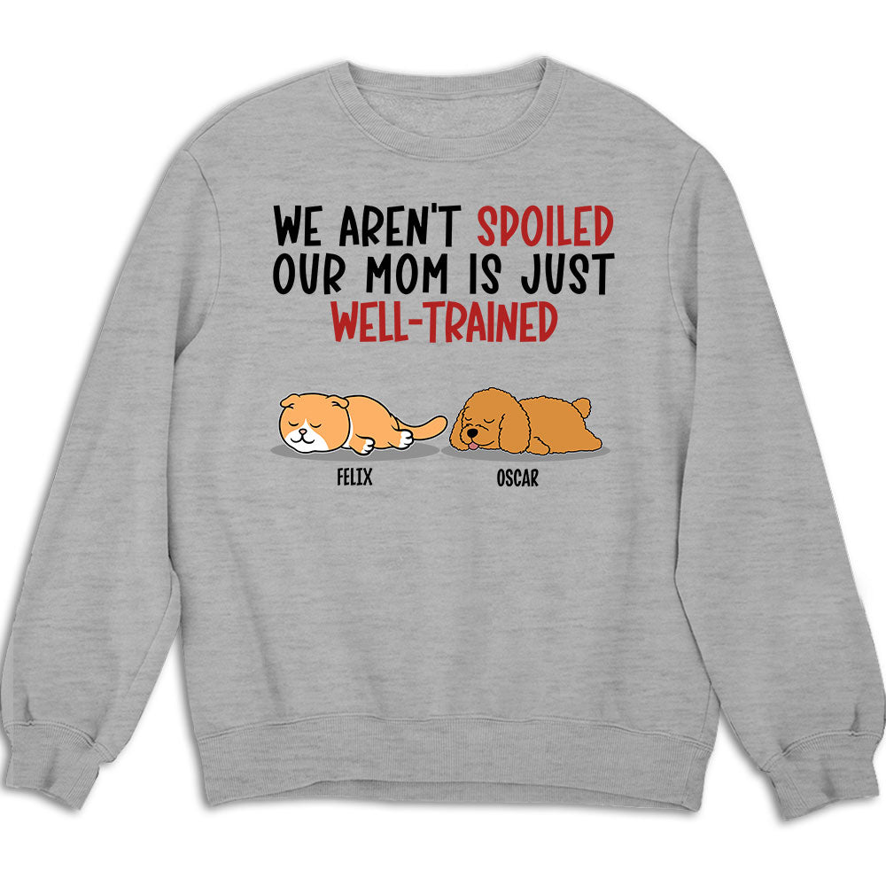 Customizable Spoiled Pet & Well - Trained Dad Personalized Sweatshirt