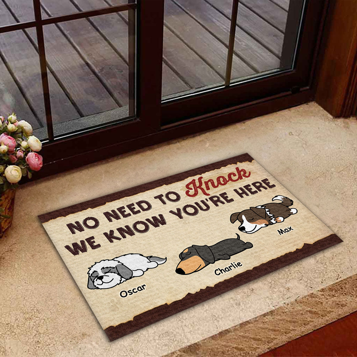 Personalized Pet Picture Doormat - I Know You Are Here