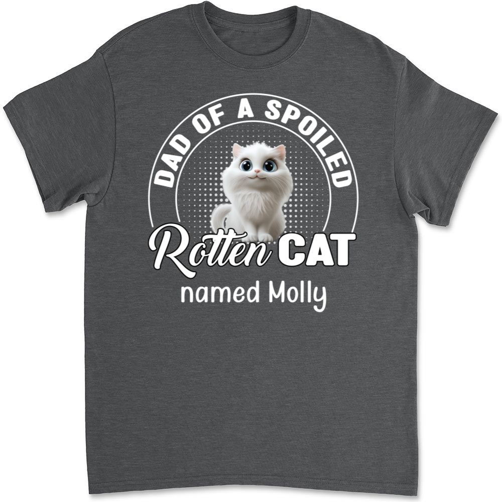 Spoiled Rotten Cat Chibi Cartoon - Customizable Unisex Personalized T - shirt for Pet Lovers