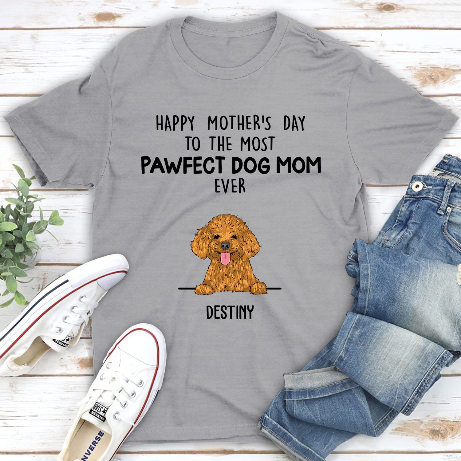 Pawfect Personalized Custom Unisex Dog Mom T-shirt - Ideal Gift for Pet Lovers
