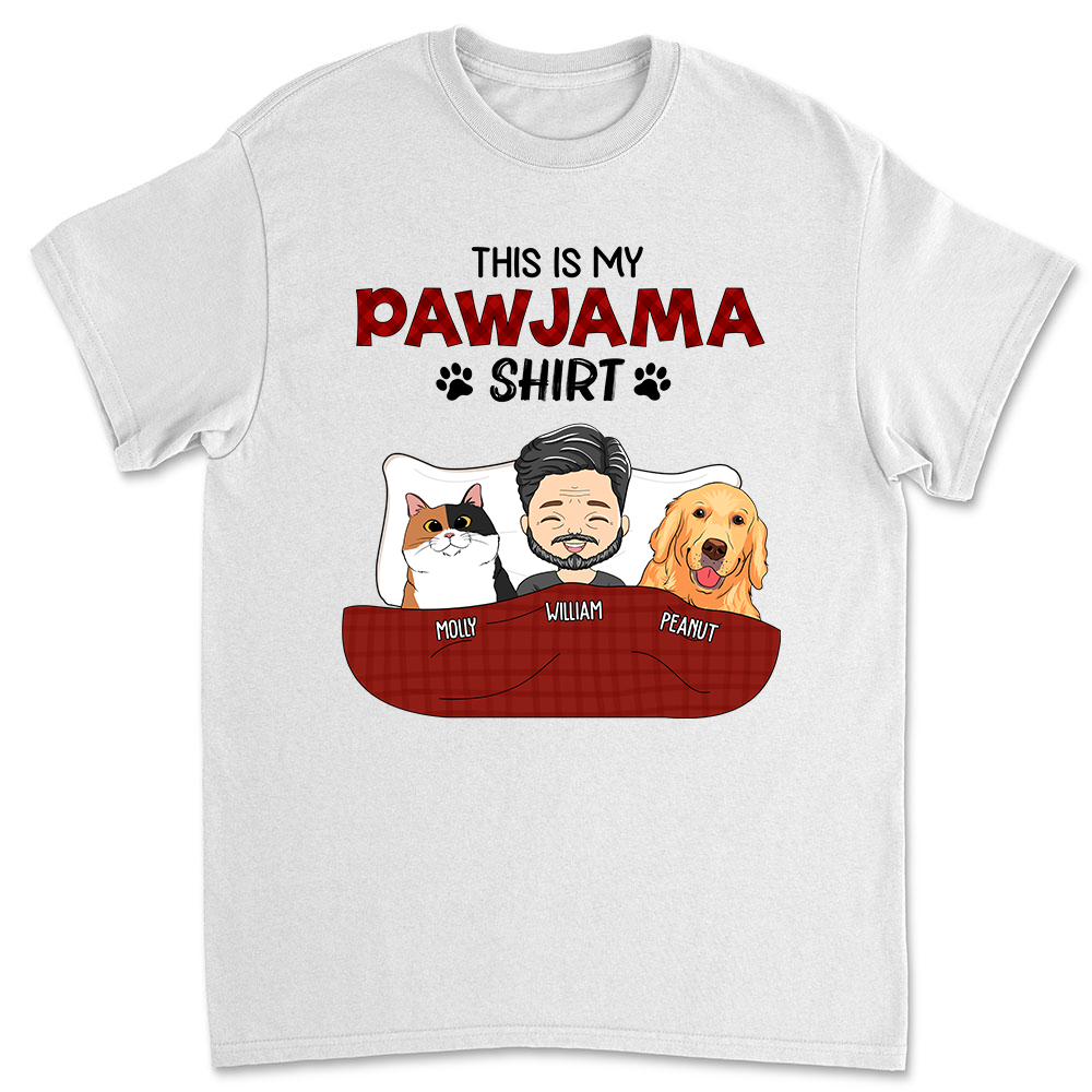 Customizable Pawjama Unisex Personalized T - Shirt: Ideal Gift for Pet Lovers