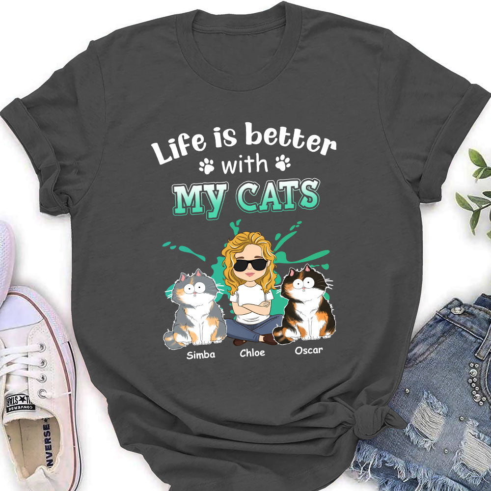 Life Is Better - Personalized Custom Women's Funny Pet Lover T-shirt