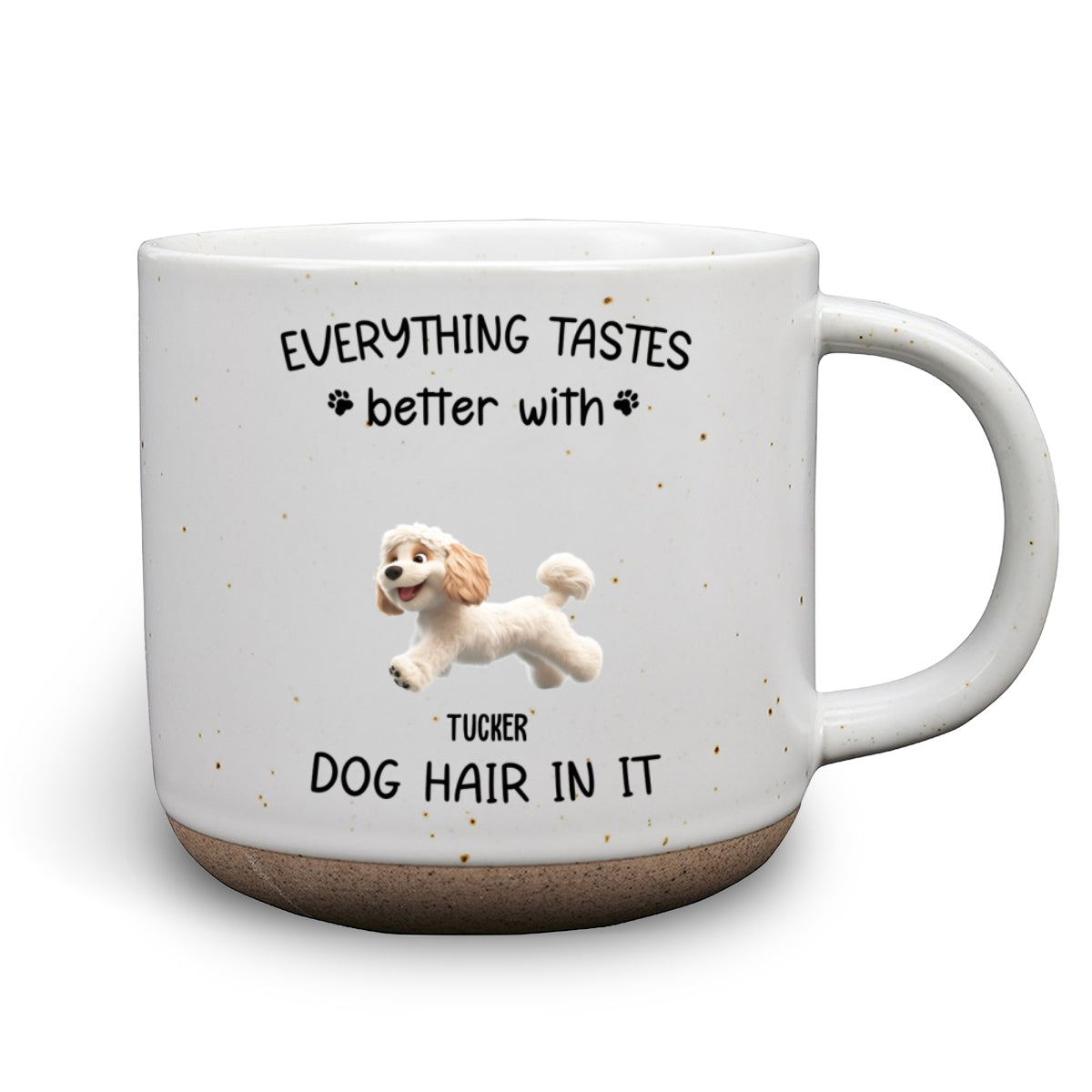 Personalized Custom Dog Hair - Inspired Pottery Mug for All Drinks