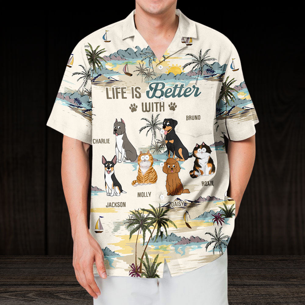 Unique Personalized Hawaiian Shirt for a Better Life with Your Pet