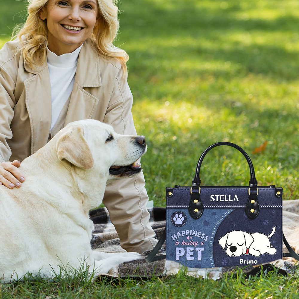 Personalized Custom Leather Pet - Lover Handbag