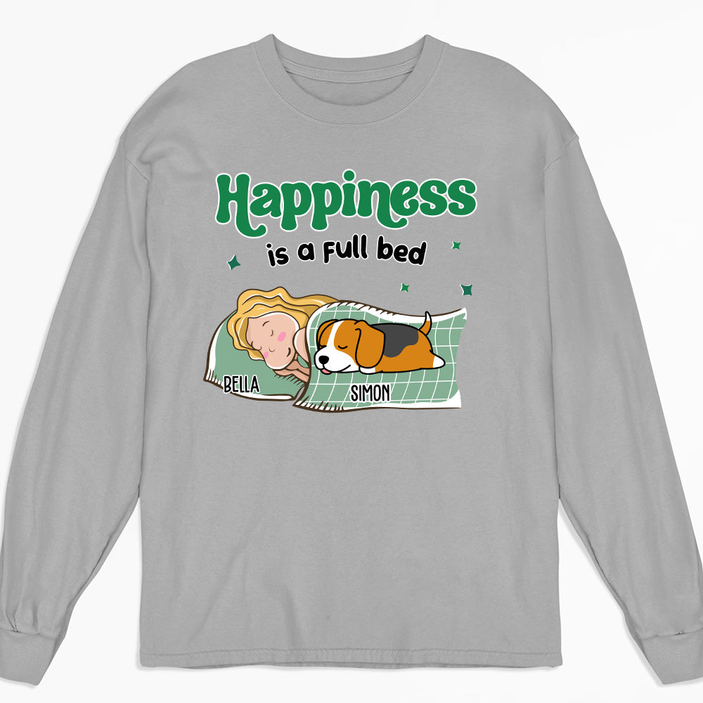 Personalized Custom Happiness Is Long Sleeve T-Shirt for Pet Lovers