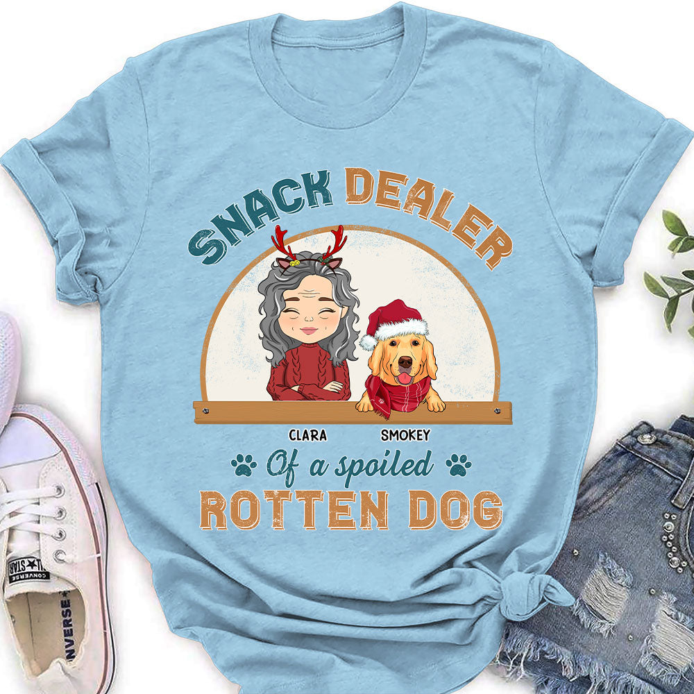 Personalized Custom Women's Dog Snack Dealer T-shirt - Ideal Gift for Pet Lovers