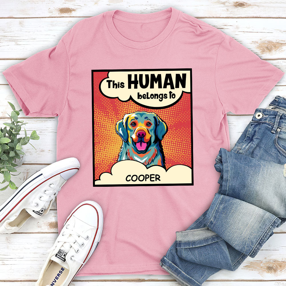 Customizable Unisex 'This Hooman Belongs To Dog' T-shirt - Ideal Gift for Pet Lovers