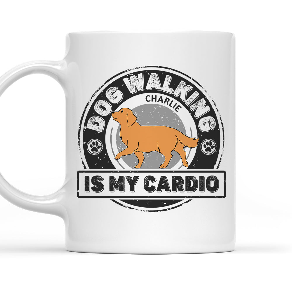 Personalized Cardio With Dog Custom Coffee Mug - Ideal Gift for Pet Lovers