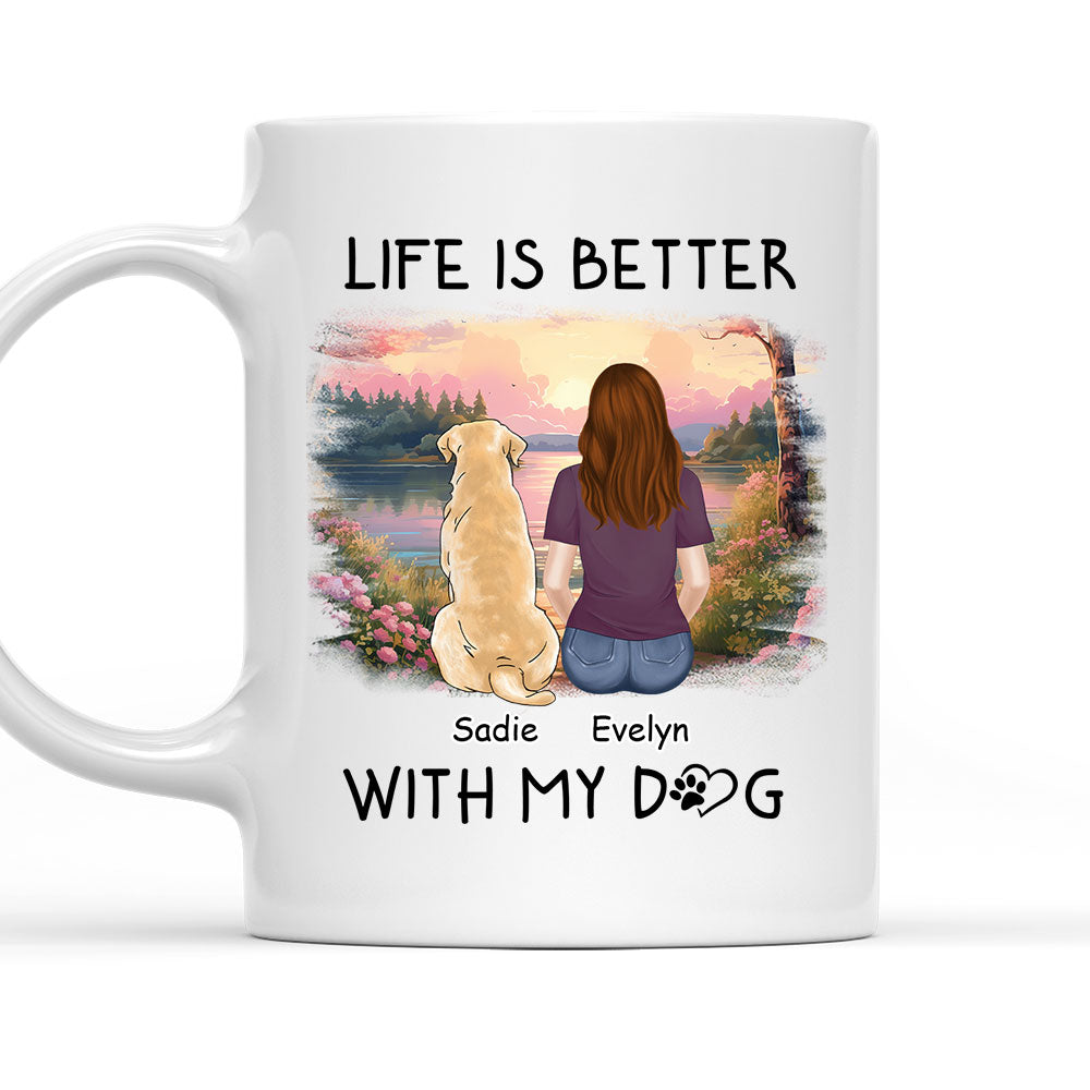 Better With Pets - Customized Personalized Coffee Mug for Pet Lovers