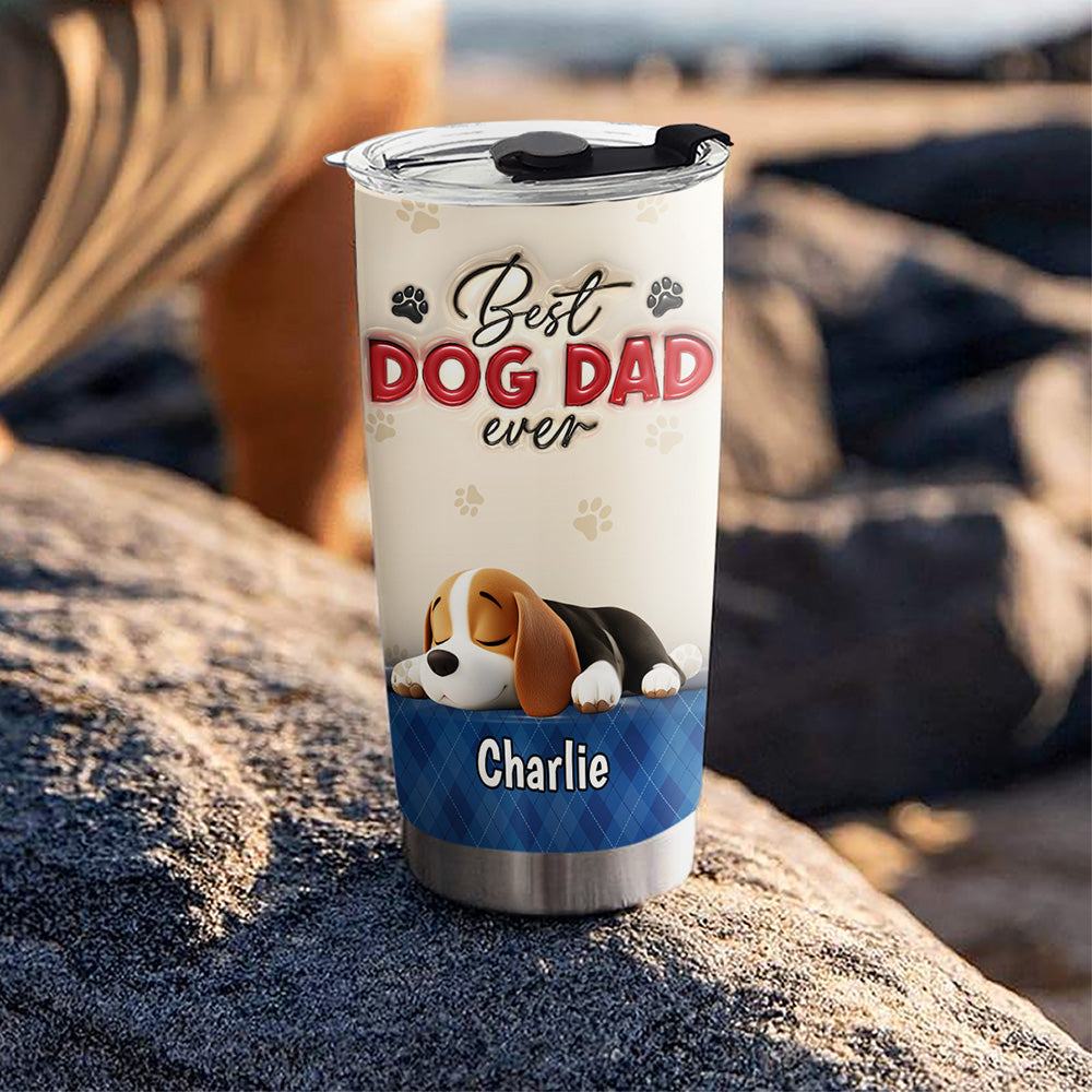Best Personalized 3D Inflated Effect Tumbler for Handsome Dog Dads