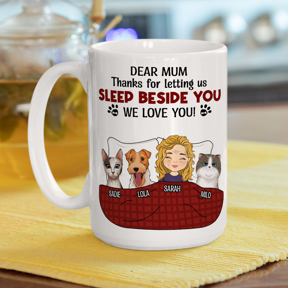 Personalized Custom Pet Lover's Coffee Mug: Let You Sleep Beside Memories