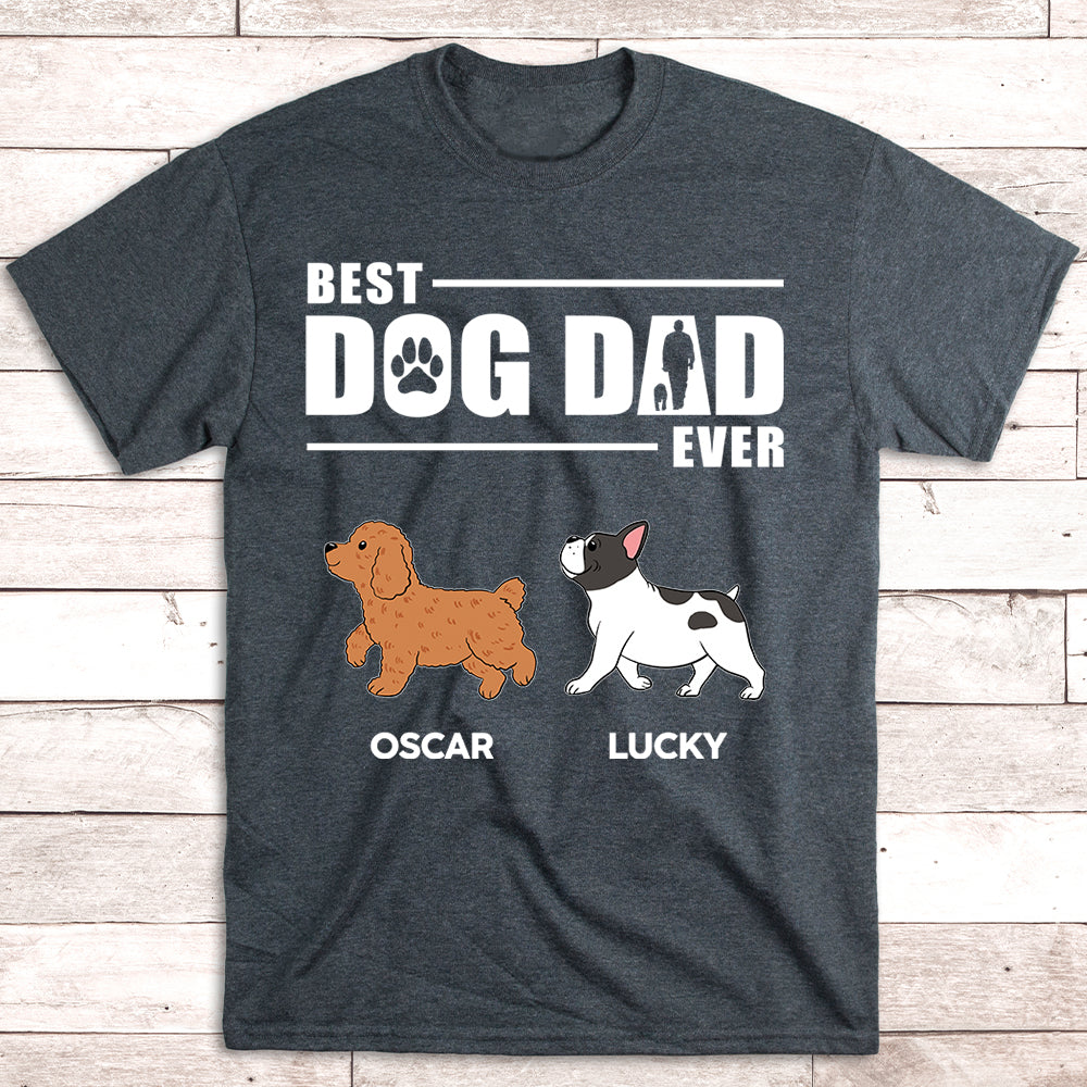 Top-Rated Personalized Custom Unisex Dog Dad Silhouette T-shirt