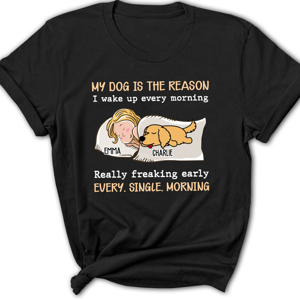 Personalized Custom Women's 'My Pet Is The Reason' T-shirt for Pet Lovers