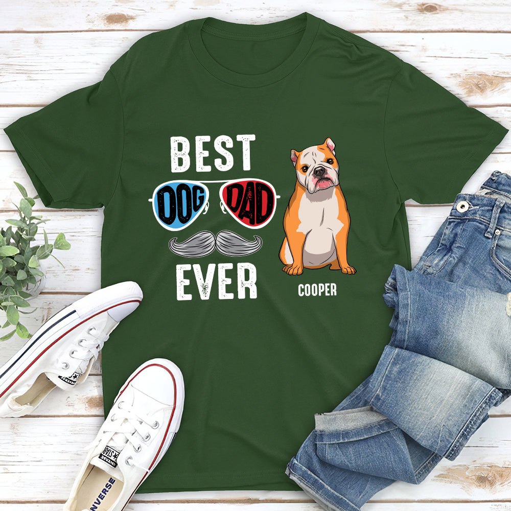 Top-Rated Personalized Unisex T-shirt: The Best Dog Dad Ever 2