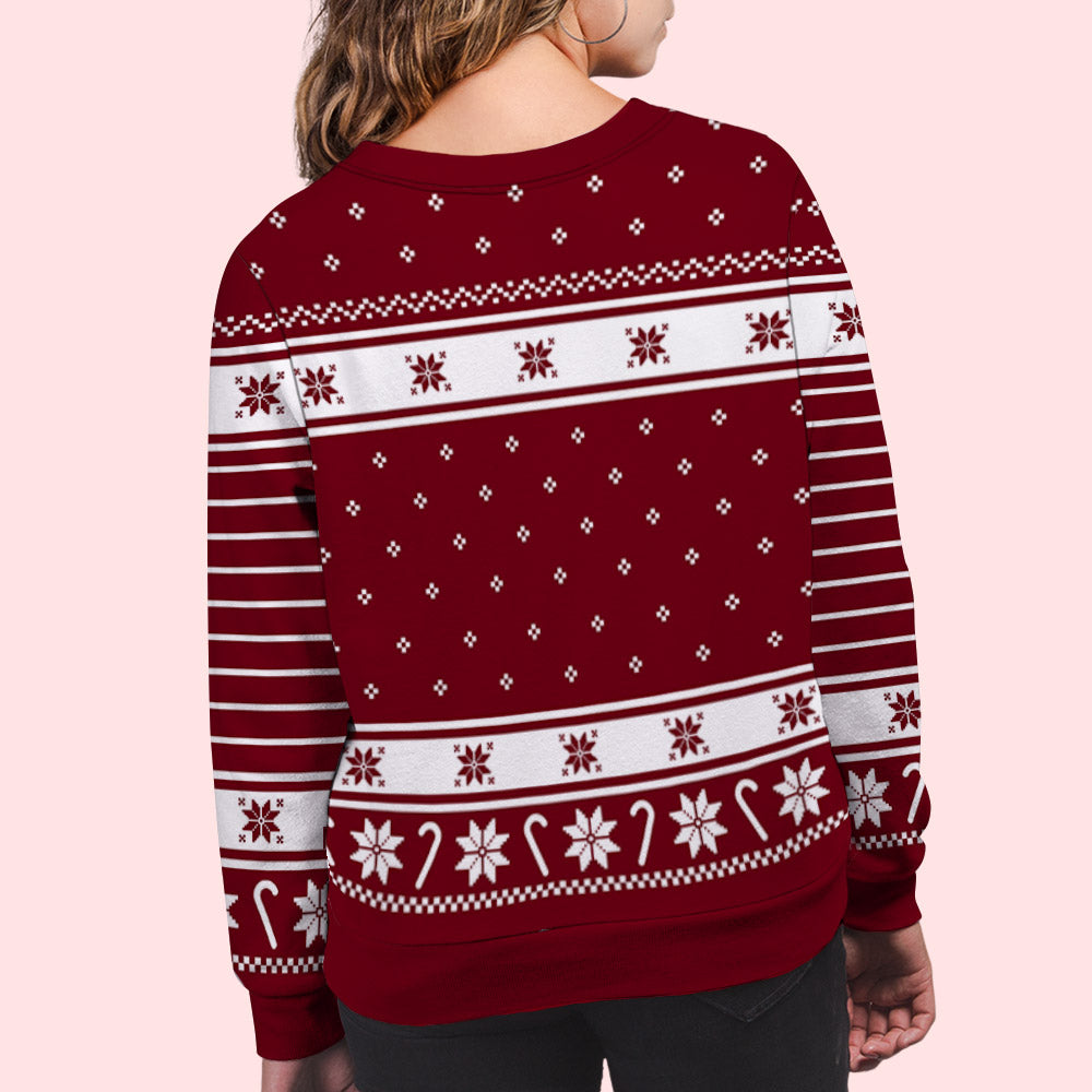 Customizable Festive Christmas All-Over-Print Dog and Cat Sweatshirt for Pet Lovers
