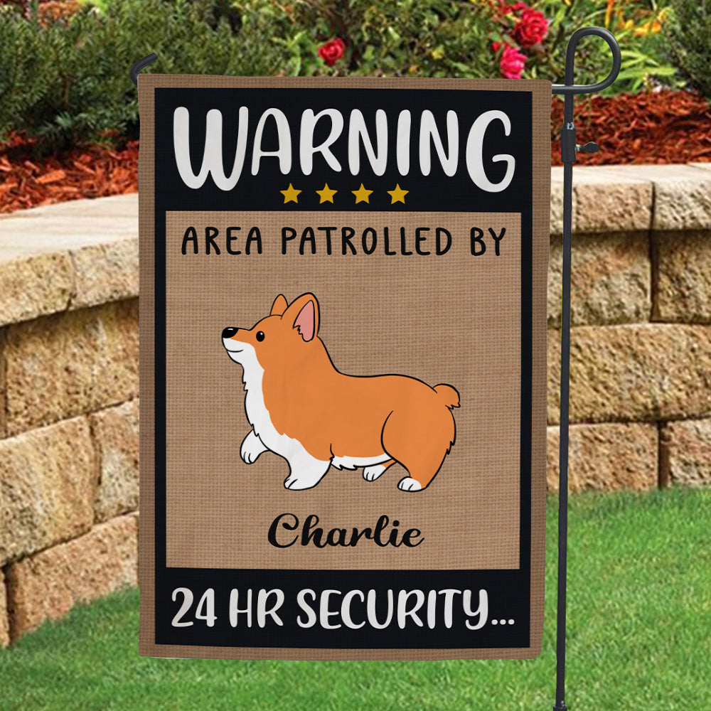Customizable Personalized Garden Flag for Pet Lovers - Area Patrolled