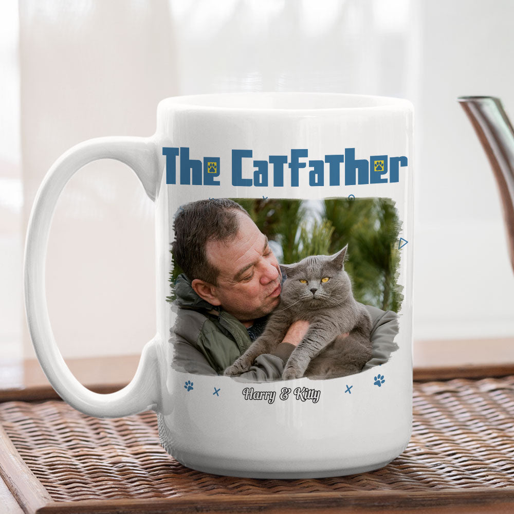 Personalized Catfather Photo Custom Coffee Mug - Ideal for Any Beverage