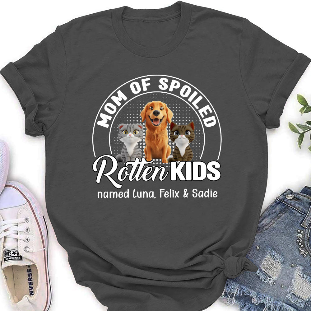 Spoiled Rotten Pet Chibi Cartoon - Customizable Women's Personalized T-shirt